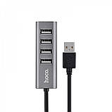 USB HUB Hoco HB1 Line Machine ; USB To 4 USB — Tarnish, фото 3