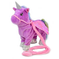 М'яка іграшка Поні Єдиноріг з пультом управління, звук, ходить, танцює, колір фіолетовий PT30485