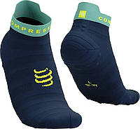 Сверхлегкие беговые носки Compressport Pro Racing Socks V4.0 Ultralight Run Low, Blues/Shell Blue, T2 (39-41)