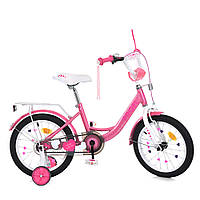 Дитячий велосипед для дівчинки Profi Princess 14 дюймів з багажником, зібраний на 75%