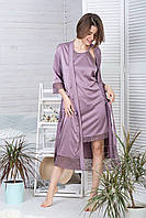 Женский комплект халат удлиненный + ночная рубашка К1082н
