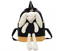 Детский рюкзак A-7757 Bunny на одно отделение с ремешком Black