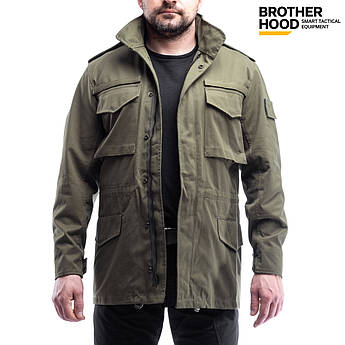 Куртка тактична Brotherhood M65 олива демісезонна з пропиткою