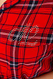 Жіноча піжама в клітину, колір червоний, 219RP-250, фото 7