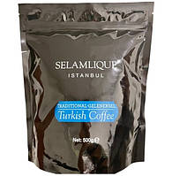 Турецкий кофе мелкомолотый Selamlique 500 г, кофе для турки средней обжарки, без добавок "Lv"
