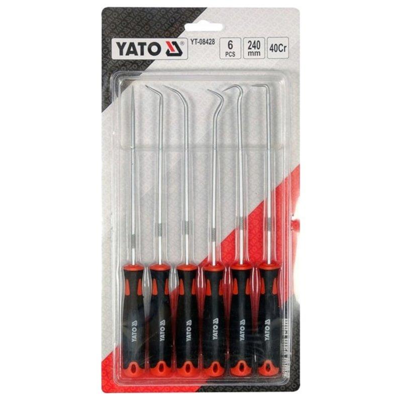Набір гачків для монтажу/демонтажу ущільнень 6 шт, YATO, l=240мм, YT-08428