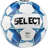 Мяч футбольный Select Fusion IMS біло-блакитний Уні 3 (5703543226412) ТЦ Арена