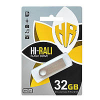 Флеш память Hi-Rali Shuttle USB 2.0 32GB Steel XN, код: 7698254