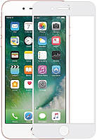 Защитное стекло Coolki на iPhone 7 Plus 8 Plus 9D Белое EM, код: 6719395