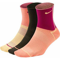 Носки Nike W NK EVERYDAY PLUS LTWT ANKLE 3PR CK6021-903 34-38 3 пари Чорний/Рожевий/Жовтий (194275650845) ТЦ