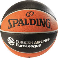 Мяч баскетбольный Spalding Euroleague TF-1000 Legacy чорний, помаранчевий Уні 7 84004Z (689344410999) ТЦ Арена