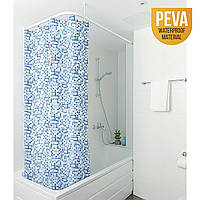 Штора для ванной комнаты PIXEL с металлическими кольцами, материал PEVA, размер 180 * 180