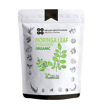 Листя Морінги (100 г), Organic Moringa Leaf Powder,  Heilen Biopharm Під замовлення з Індії 45 днів. Безкоштовна доставка.