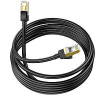 Кабель сетевой HOCO LAN RJ45 Level pure copper gigabit ethernet cable US02, 5 м, черный and
