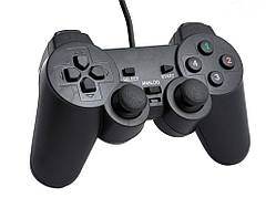 USB джойстик для PC DELLTA GamePad DualShock DJ-208 Чорний (20053100155) KB, код: 1821757