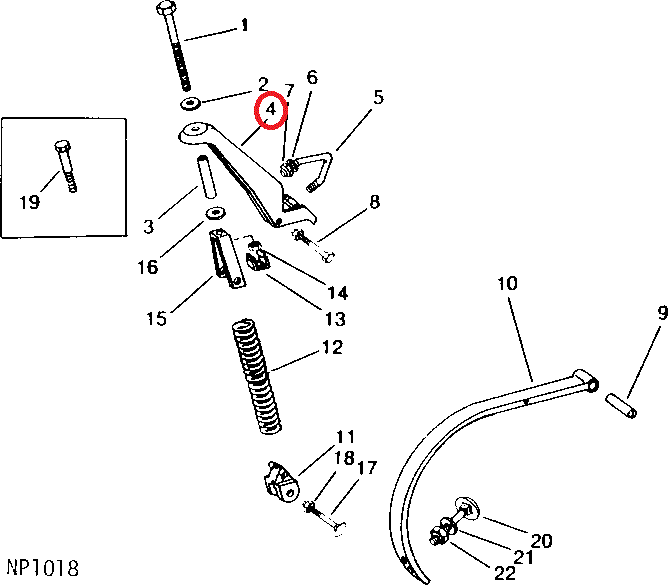 Корпус робочого органу 1000/1010/722/780 N134316 б/у