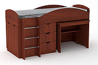 Двухъярусная кровать с выкатным столом Компанит Универсал яблоня GM, код: 6541302