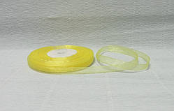 Стрічка органза, Жовта, 0,5 см