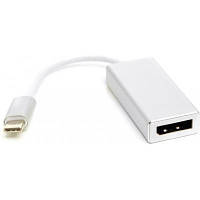 Переходник PowerPlant USB Type-C 3.1 Thunderbolt 3 (M) - DisplayPort (F), 4K, 0.15 (CA911851)