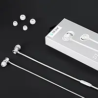 Навушники Celebrat D7 вакуумні дротові з мікрофоном гарнітура Білий