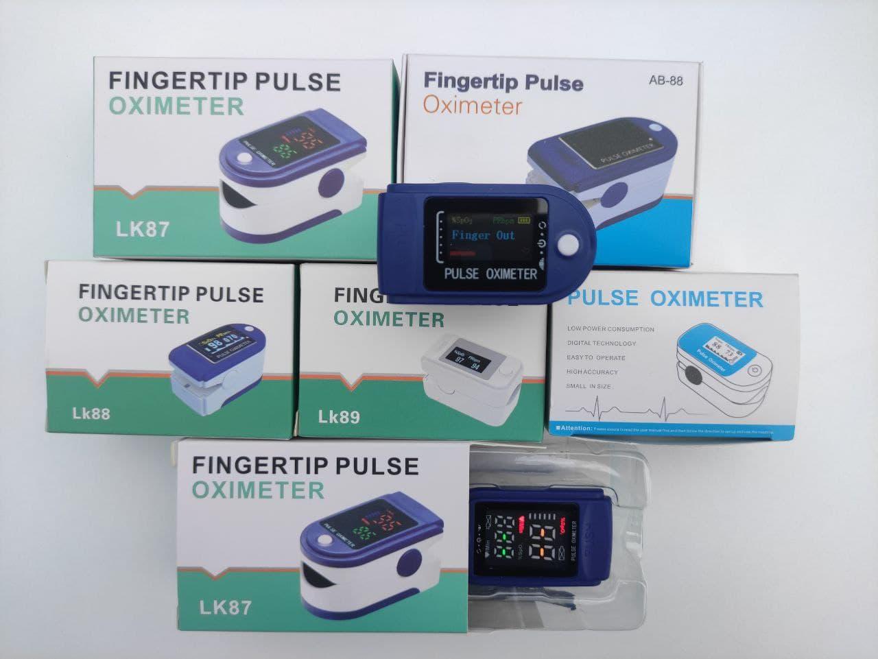 Пульсоксиметры электронные медицинские LK87 с дисплеем на палец с датчиком пульса и уровня кислорода в крови - фото 1 - id-p2189143322