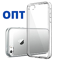 ОПТ! Силиконовый чехол прозрачный плотный (0.8 мм.) на Айфон на iPhone 4-8+