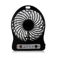 Вентилятор настольный Mini Fan XSFS-01 с аккумулятором 18650 Black (007196) EM, код: 1831122