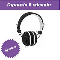 Дротові навушники з мікрофоном Sonic Sound E288 Чорно-білі