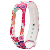 Ремінець Painted Strap для Xiaomi Mi Band 5 6 Flowers EM, код: 6448068