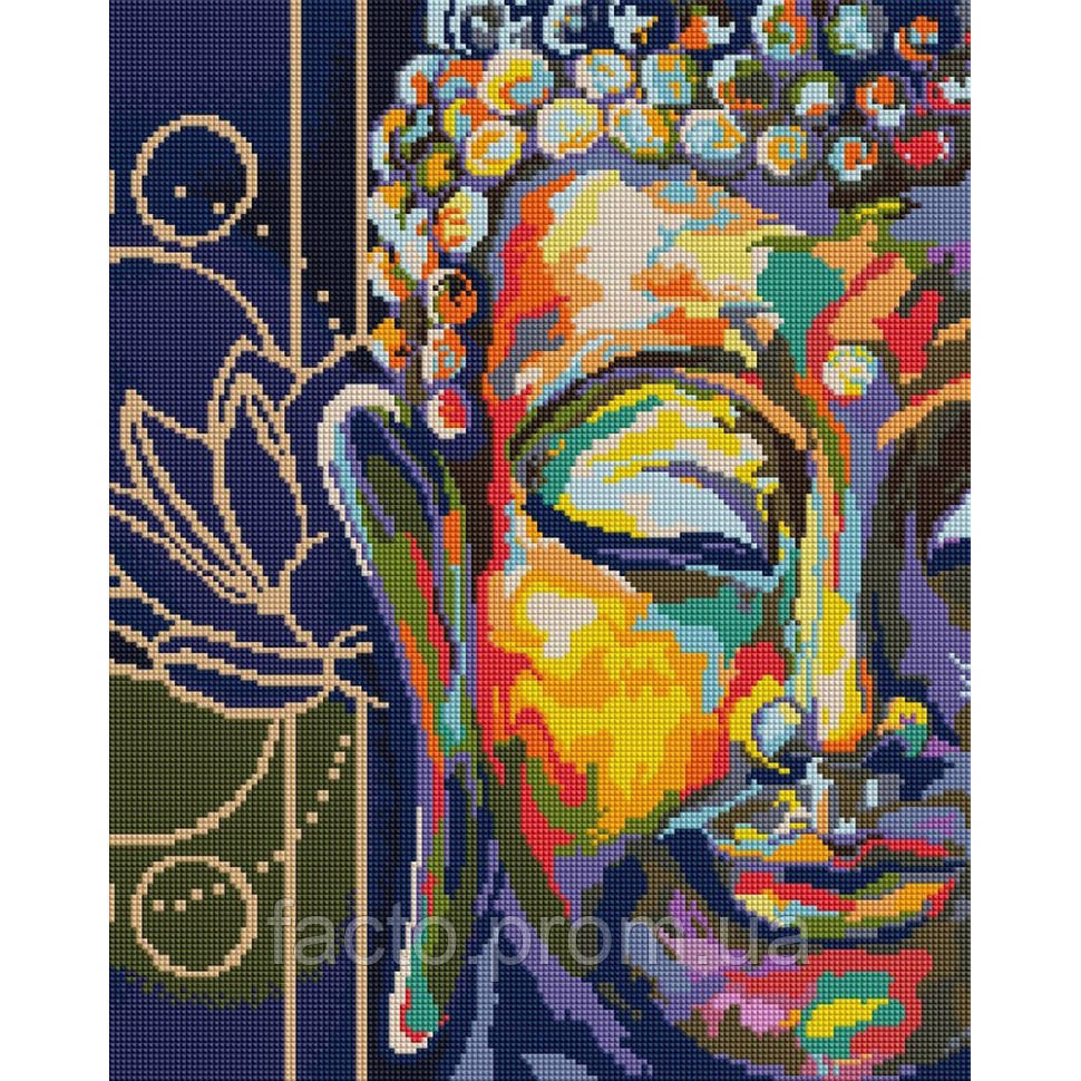 Алмазна мозаїка Барвистий Будда Brushme DBS1041, 40x50 см FT, код: 8365293