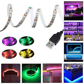 Світлодіодна USB-стрічка 5 м Rope-Lights SMD5050 IP65 RGB з контролером