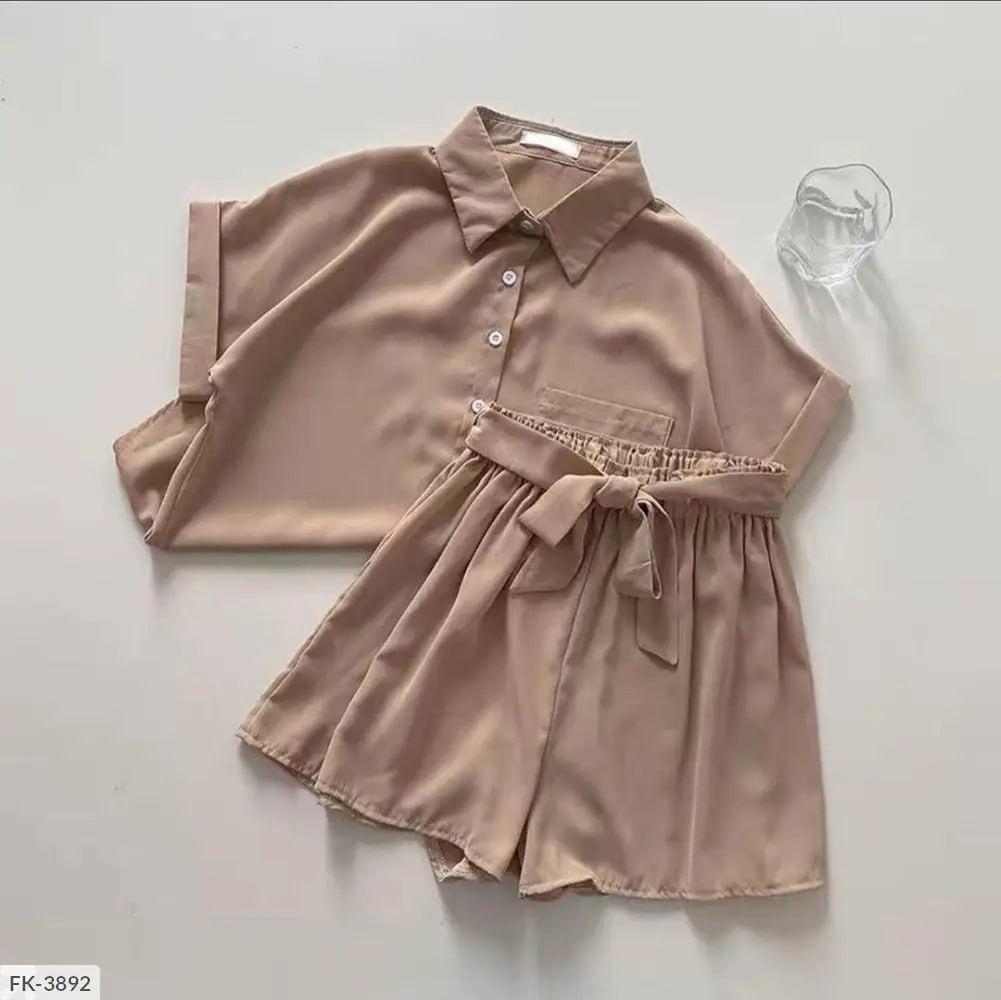 Жіночий костюм сорочка і шорти,РОЗМІР ТІЛЬКИ 38(XS)