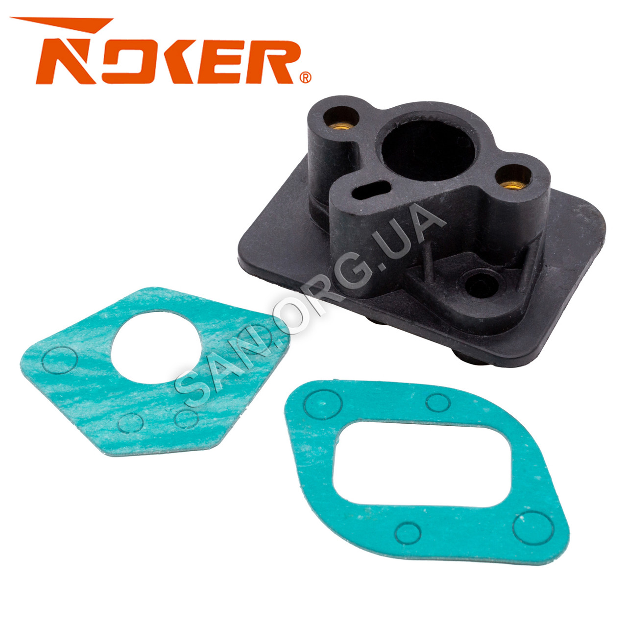 Перехідник карбюратора з великим отвором для мотокоси 40/44 комплект NOKER, фото 1