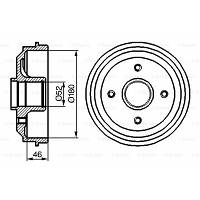 Тормозной барабан Bosch 0 986 477 116 - Топ Продаж!