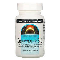 Витамин Source Naturals Коэнзим Витамина B6, 25 мг, Coenzymated Vitamin B-6, 30 таблеток для (SN0940) - Топ