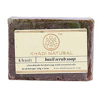 Натуральне мило-скраб ручної роботи з Базиліком (125 г), Basil Scrub Soap Hand made,  Khadi Natural Під замовлення з Індії 45