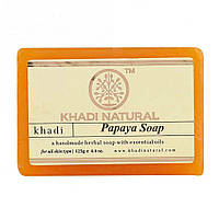 Натуральное мыло ручной работы с Папайей (125 г), Papaya Soap Hand made, Khadi Natural Под заказ из Индии 45