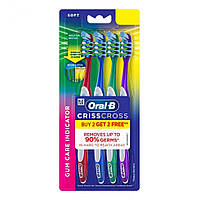 Набор мягких зубных щеток для ухода за деснами (4 шт), Toothbrush Criss Cross Gum Care Soft Set, Oral-B Под