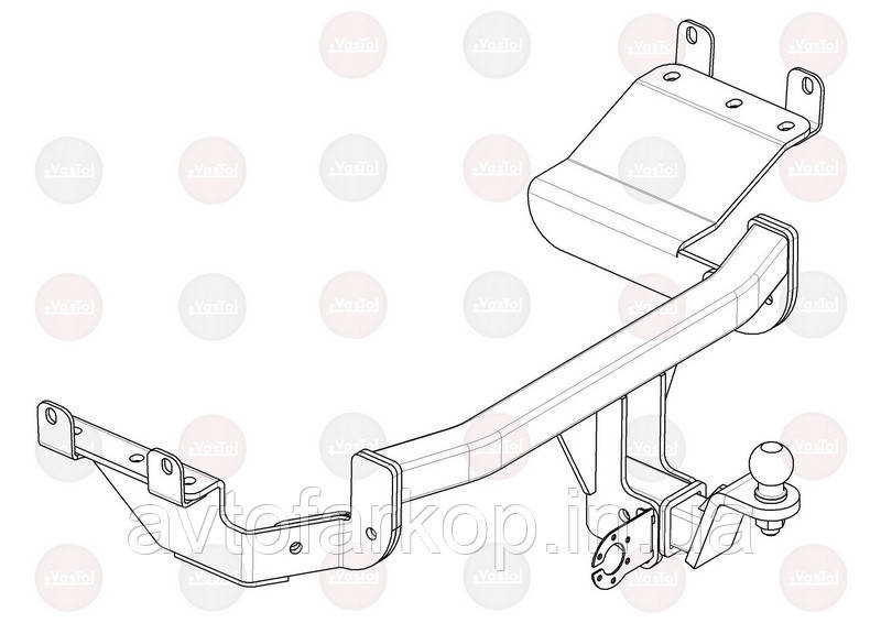 Фаркоп Peugeot 4007 (2007-2013) (Фаркоп Пежо 4007) VasTol, фото 1