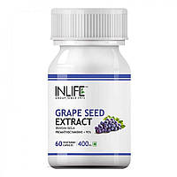 Экстракт Виноградной косточки (60 кап, 400 мг), Grape Seed Extract, INLIFE Под заказ из Индии 45 дней.