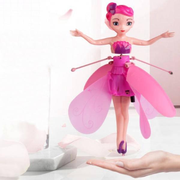 Літаюча лялька фея Flying Fairy летить за рукою Рожева