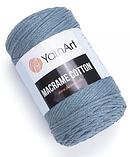 Пряжа Macrame Cotton-795 сіра лазур/світлий джинс, фото 2