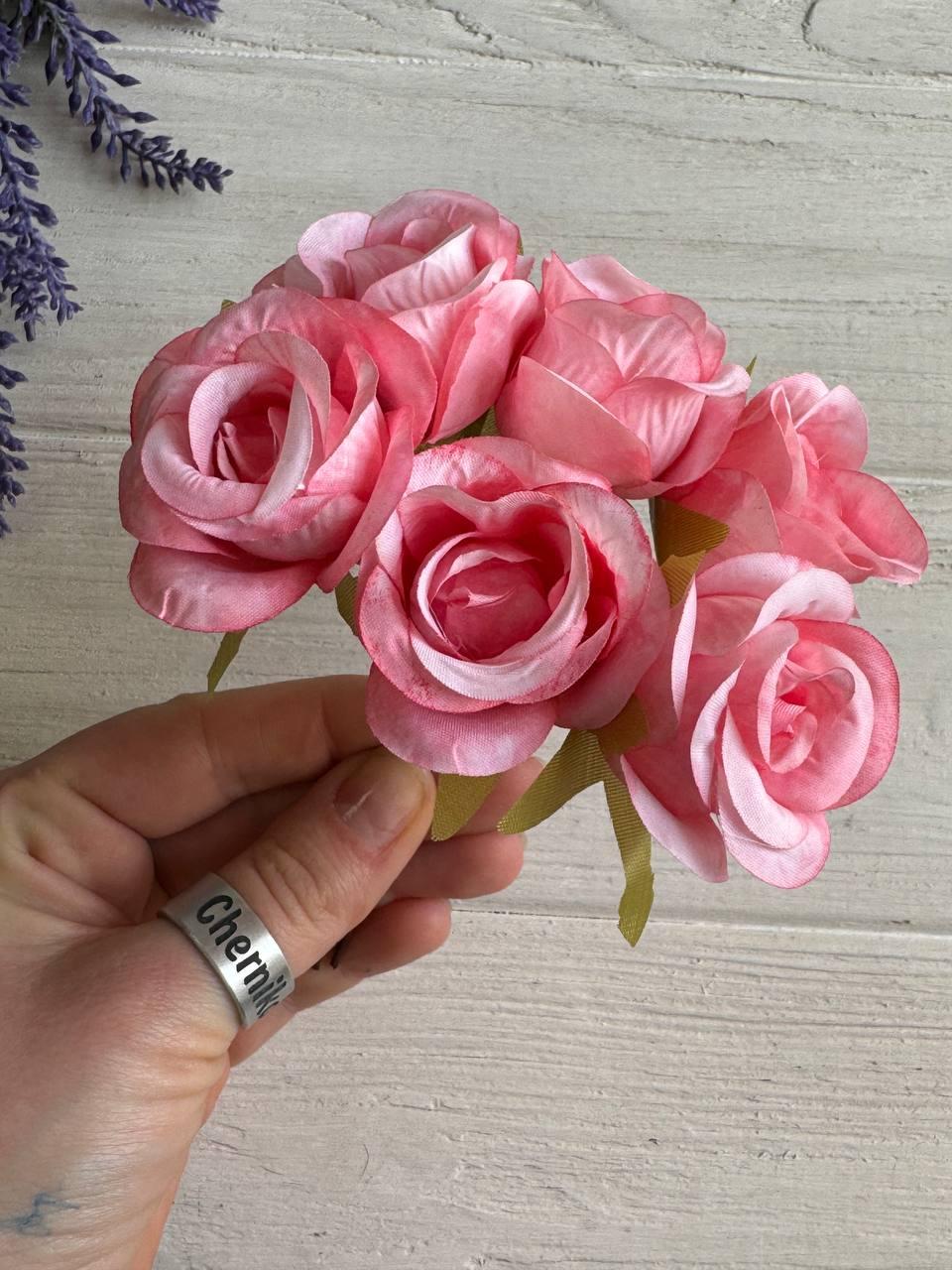 Троянди на ніжці " Аврора С30296 "  темно рожеві   48  шт