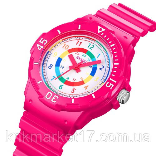 Дитячий спортивний водонепроникний (50м) кварцовий годинник Skmei 2012PK Pink, фото 1