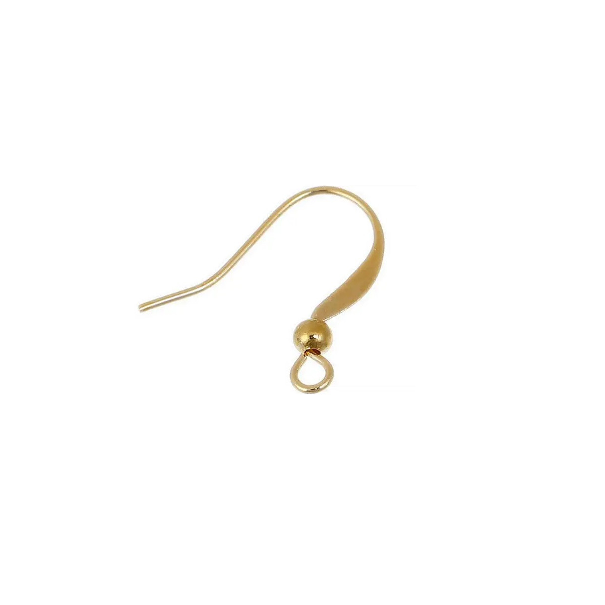 Основи для сережок Finding Швенза з кулькою Золотистий 19 мм x 17 мм За 1 штуку