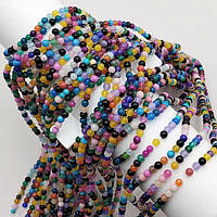 Бусини кварц 4 мм 90 шт. колір мікс