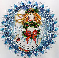 Набор для вышивки бисером на натуральном художественном холсте Абрис Арт Рождественский ангел AM-184