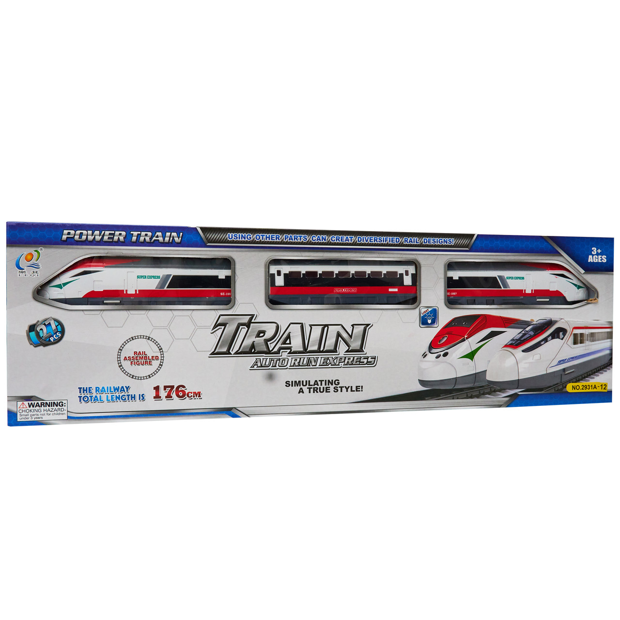 Ігровий набір - Залізниця з потягом, колія 176 см, трек 62х62 см (2931A-12), фото 1