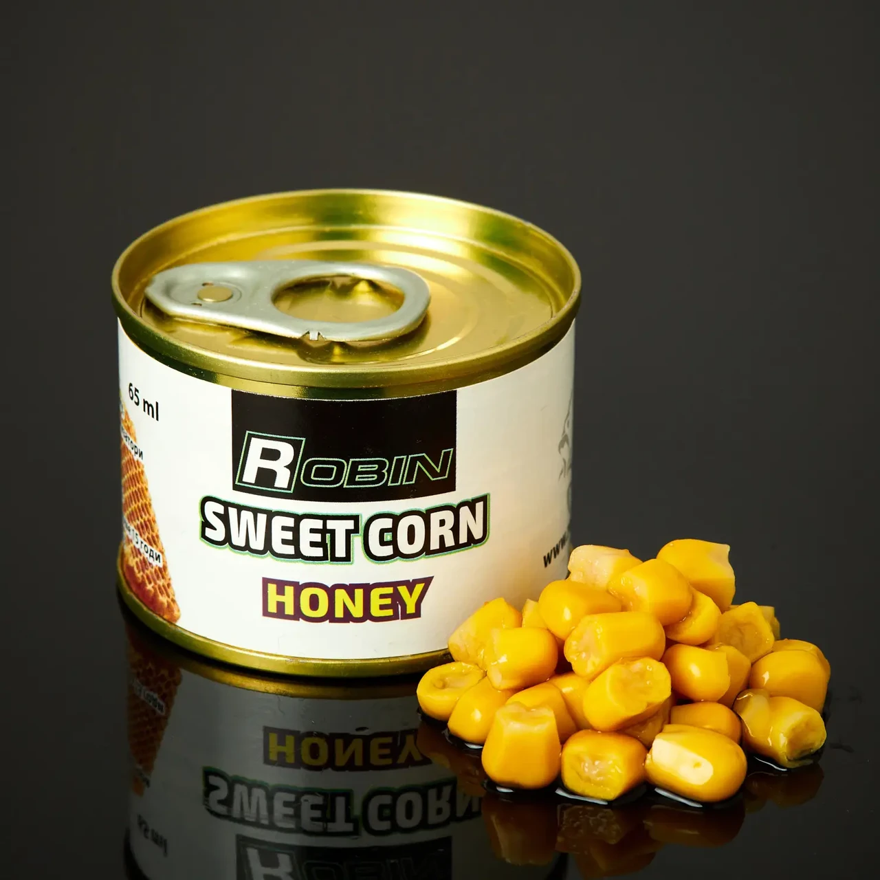 Кукурудза Sweet Corn ROBIN Мед 65 мл. ж/б приманка для риболовлі, фото 1