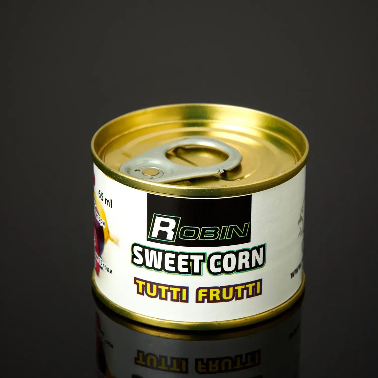 Насадка кукуруза Sweet Corn ROBIN Тутти-фрутти 65 мл. ж/б приманка для рыбалки - фото 2 - id-p2188229660